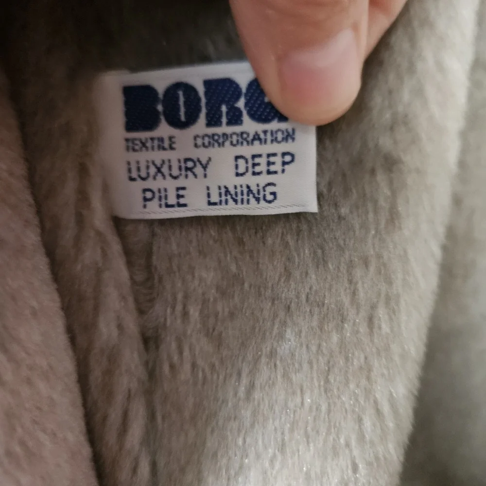 Vintage Botany‎ 500 Faux Fur Zip Out Lined Trench Coat Size 42 Regular